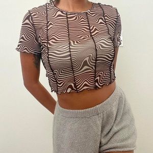 Mesh Crop Top 🦓